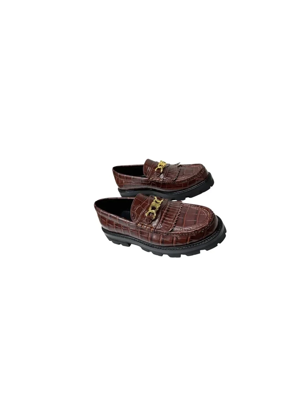 Celine Margaret Loafer With Triomphe Dark Brown .19DK Celine Margaret Loafer With Triomphe Dark Brown .19DK