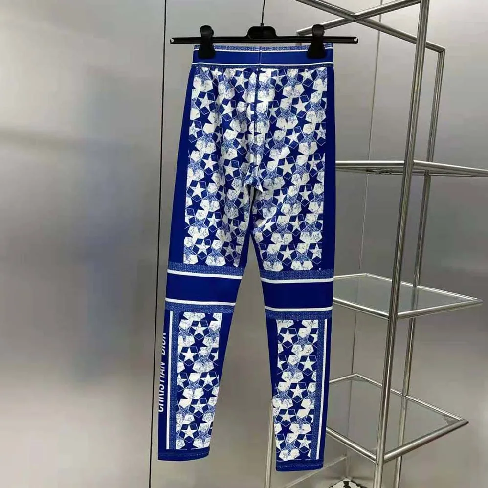 Dior Leggings Fluorescent Blue Dior Étoile Technical Jersey for Women