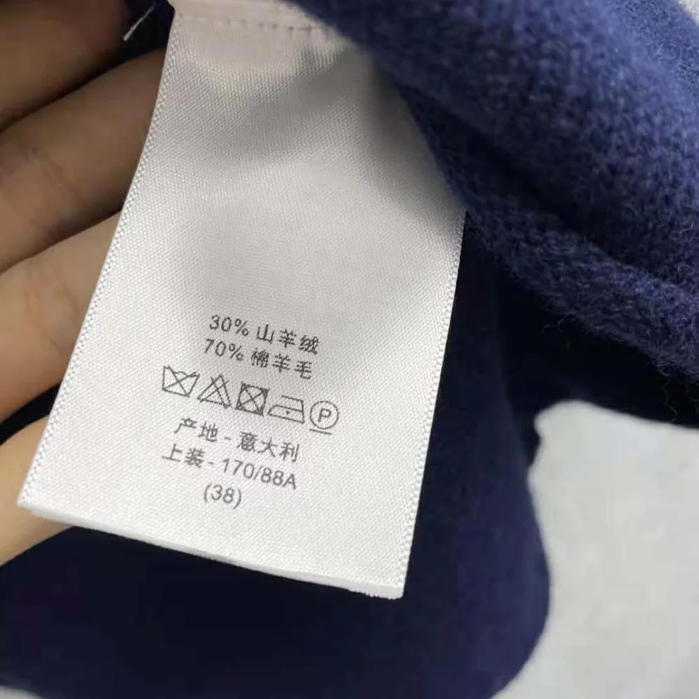 Dior Embroidered Sweater Navy Blue Cashmere Knit for Women Dior Embroidered Sweater Navy Blue Cashmere Knit for Women