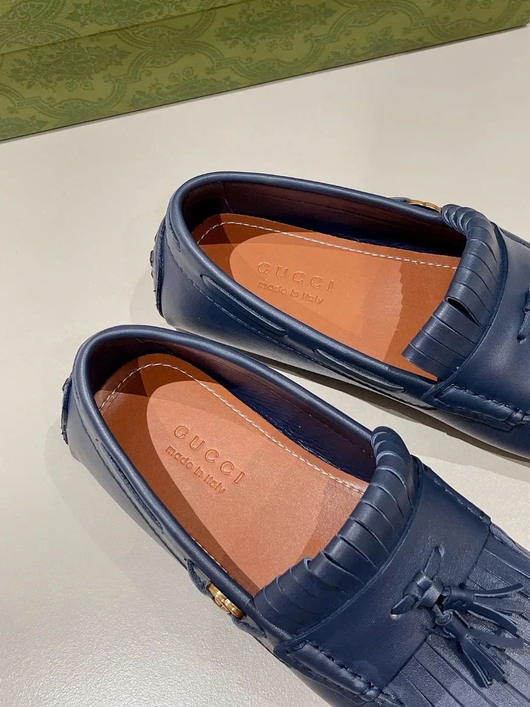Gucci Loafer With Driver Interlocking G Blue for Men Gucci Loafer With Driver Interlocking G Blue for Men