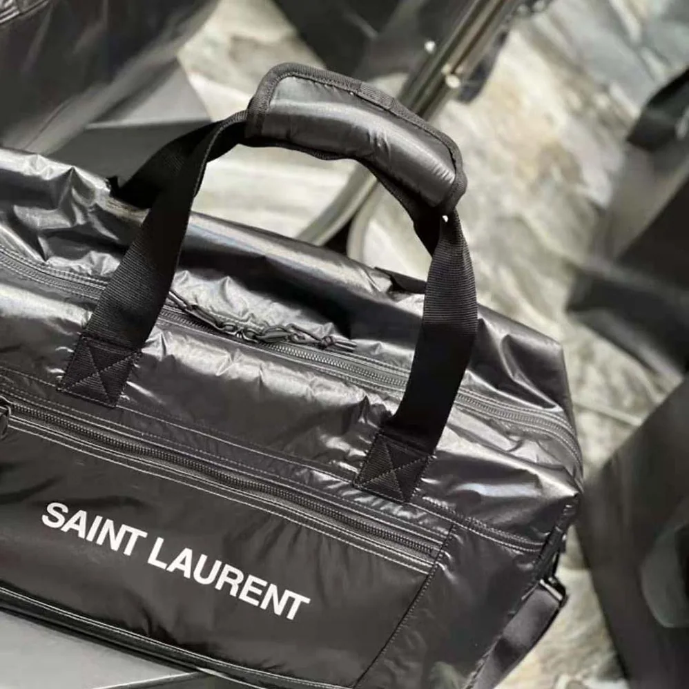 Saint Laurent YSL Nuxx Duffle in Nylon for Men in Black Saint Laurent YSL Nuxx Duffle in Nylon for Men in Black