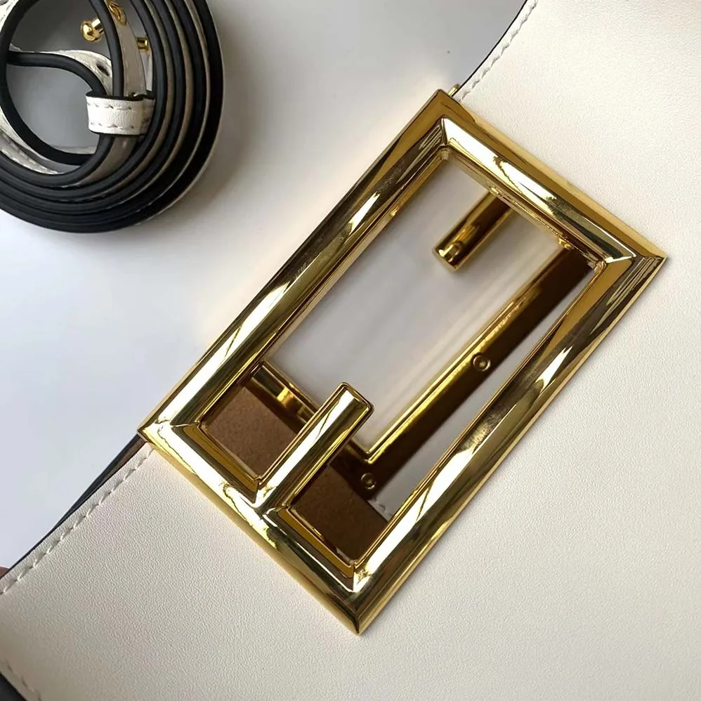Fendi Way Small Made of Camellia-Colored Leather Bag for Women in White Fendi Way Small Made of Camellia-Colored Leather Bag for Women in White