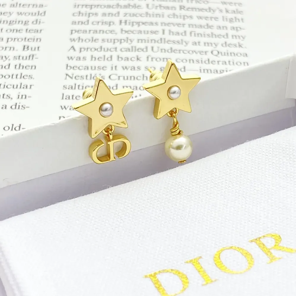 Dior Lucky Dior Earrings Gold for Women in Finish Metal