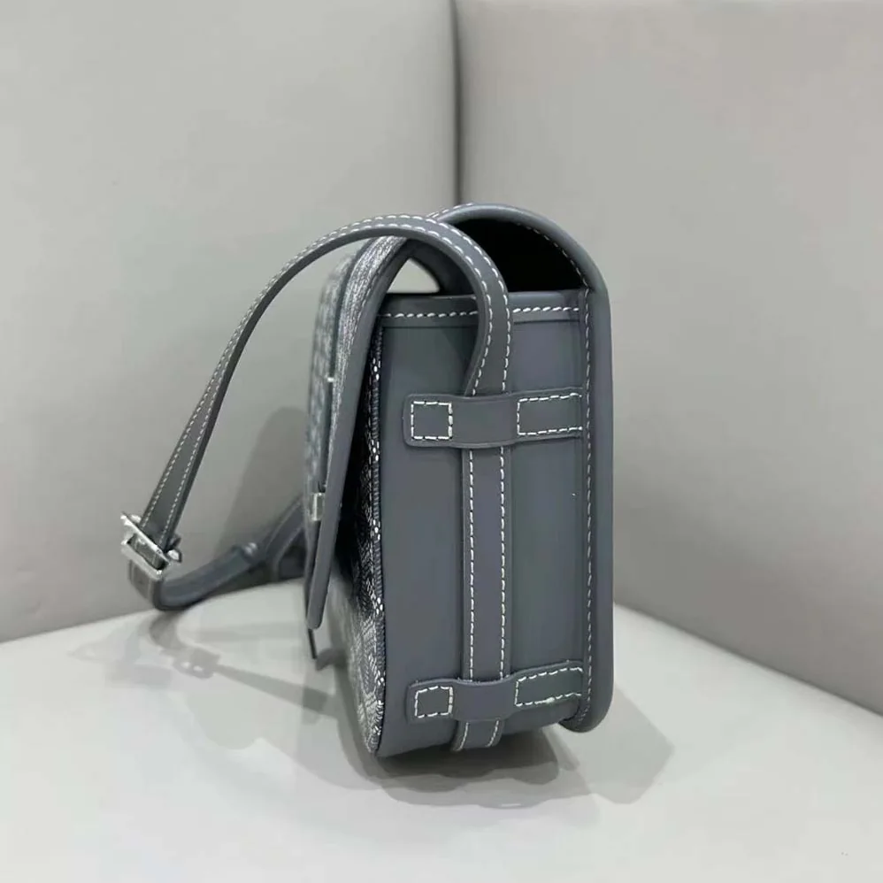 Goyard Belvedere MM Bag for Unisex in Gray