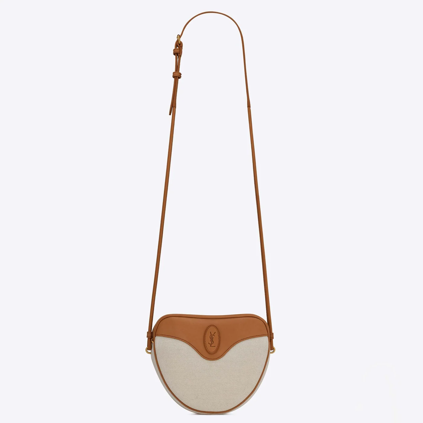 Saint Laurent YSL Monogramme Coeur Bag in Canvas and Vintage Leather for Women