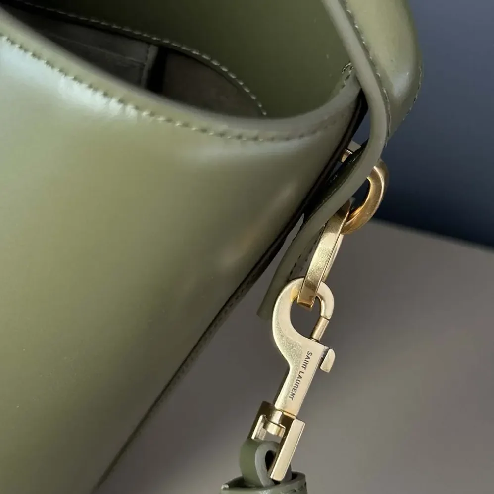 Saint Laurent YSL Le 37 Small in Shiny Leather for Women in Dark Green Saint Laurent YSL Le 37 Small in Shiny Leather for Women in Dark Green