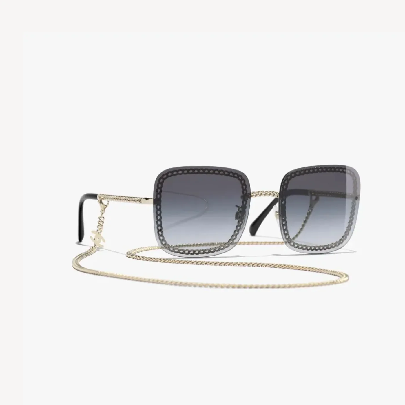 Chanel Square Sunglasses Gold Chanel Square Sunglasses Gold