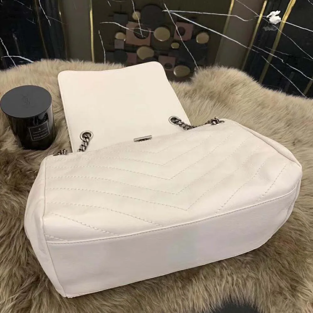 Saint Laurent YSL Nolita Medium Bag Vintage Leather for Women in White Saint Laurent YSL Nolita Medium Bag Vintage Leather for Women in White