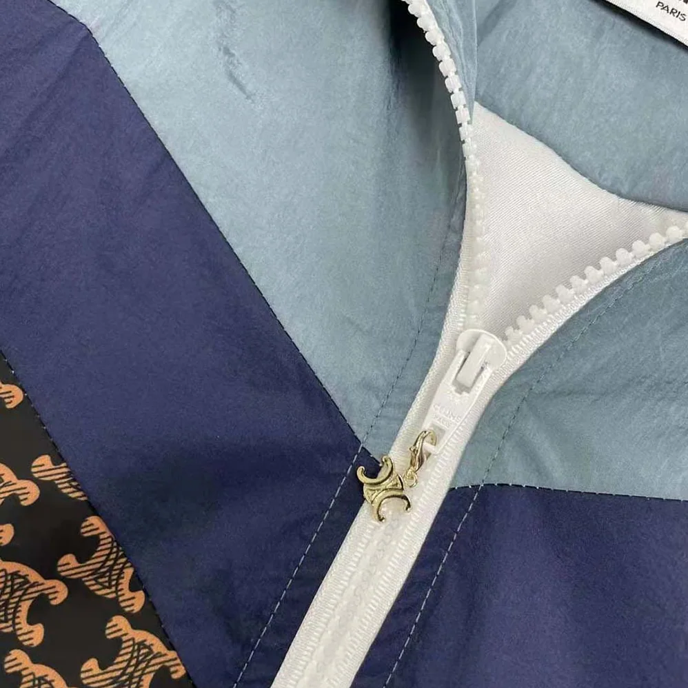 Celine Windbreaker with Monogram in Nylon for Women in White Celine Windbreaker with Monogram in Nylon for Women in White