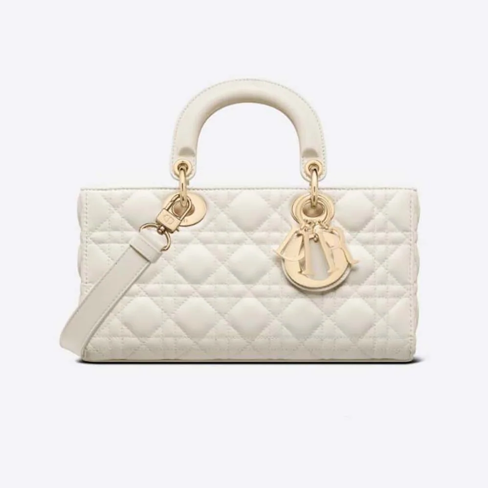 Dior Lady D-Joy Bag Latte Cannage Lambskin for Women
