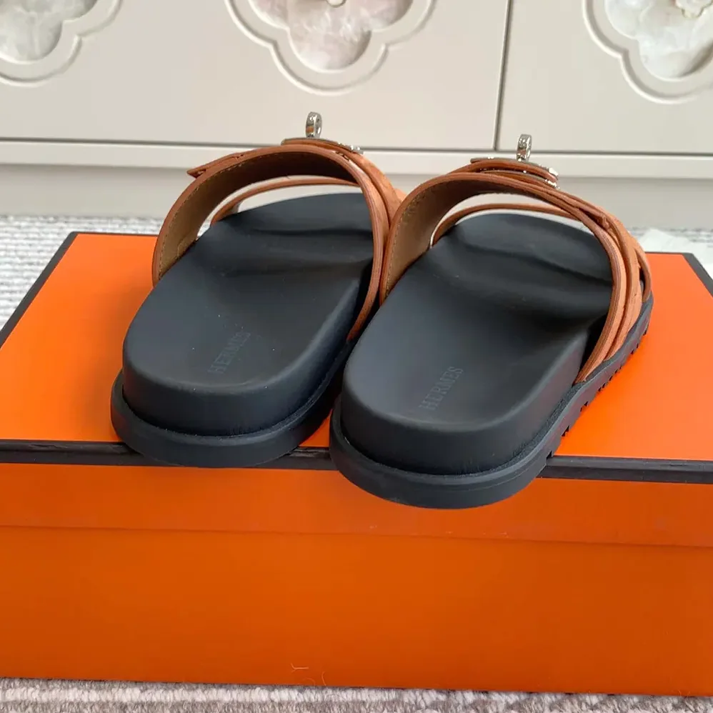 Hermes Jackson Sandal for Unisex in Brown Hermes Jackson Sandal for Unisex in Brown