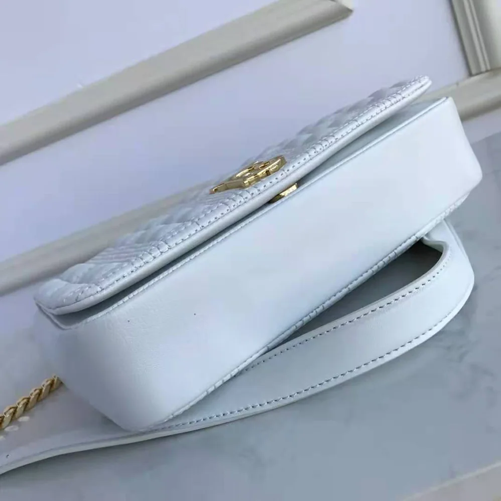 Burberry Small Quilted Lambskin Lola Bag for Women in White Burberry Small Quilted Lambskin Lola Bag for Women in White