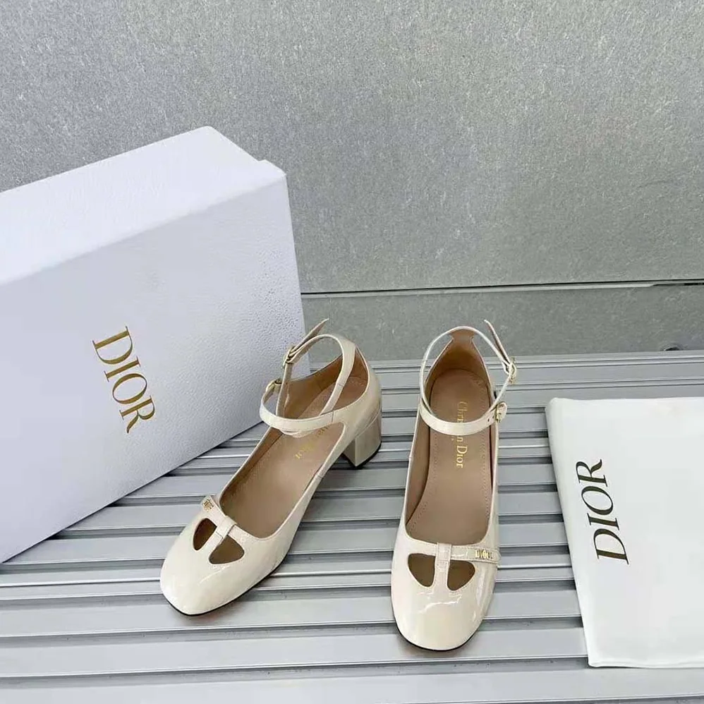 Dior Aime Dior Ballerina Pump White Patent Calfskin for Women Dior Aime Dior Ballerina Pump White Patent Calfskin for Women