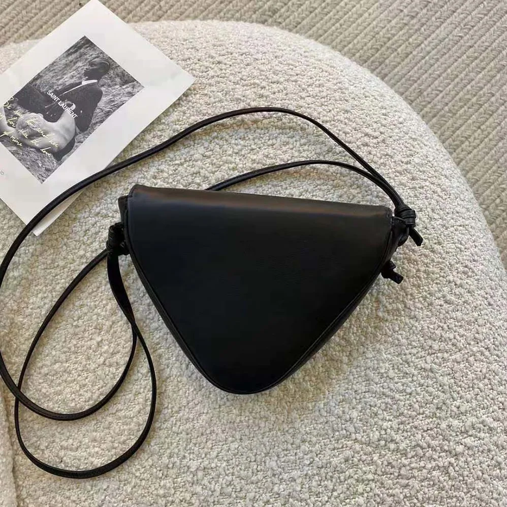 Celine Triangle Bag in Smooth Calfskin with Celine Print for Women in Black