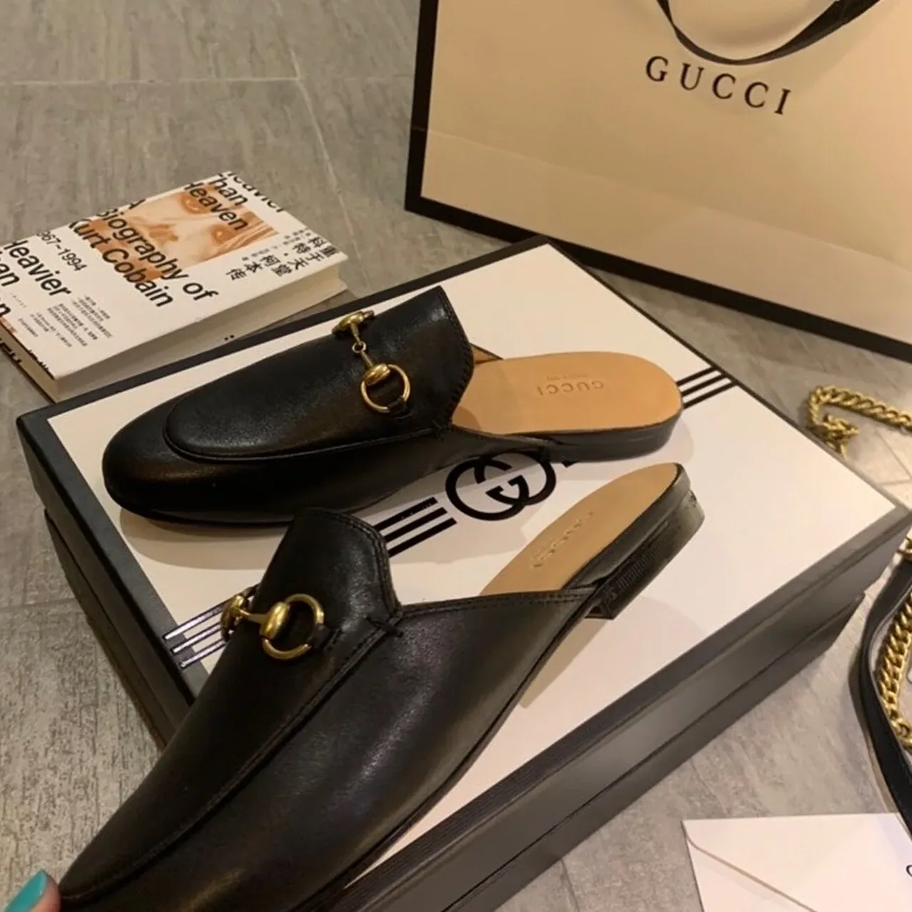 Gucci Princetown Slipper Black GG Gucci Princetown Slipper Black GG