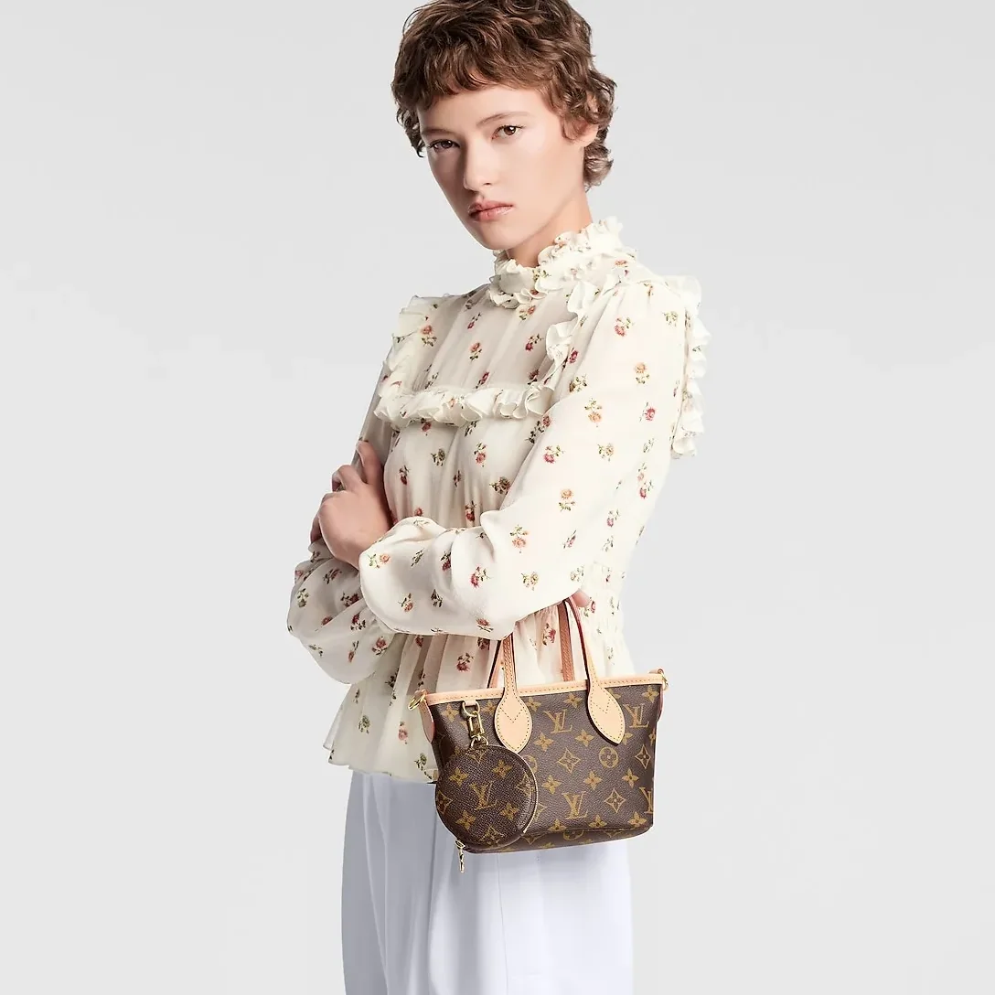 Louis Vuitton Neverfull BB Tote Bag in Pink Peony Gold Hardware