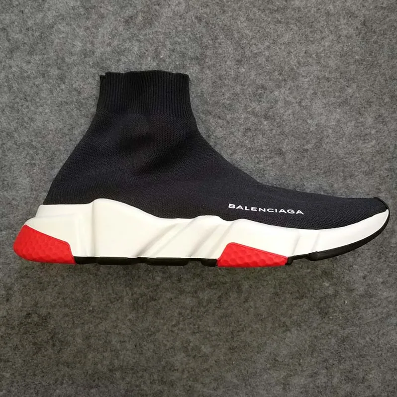 Balenciaga Shoes Speed Trainers with Tricolor Sole for Unisex in Black Balenciaga Shoes Speed Trainers with Tricolor Sole for Unisex in Black