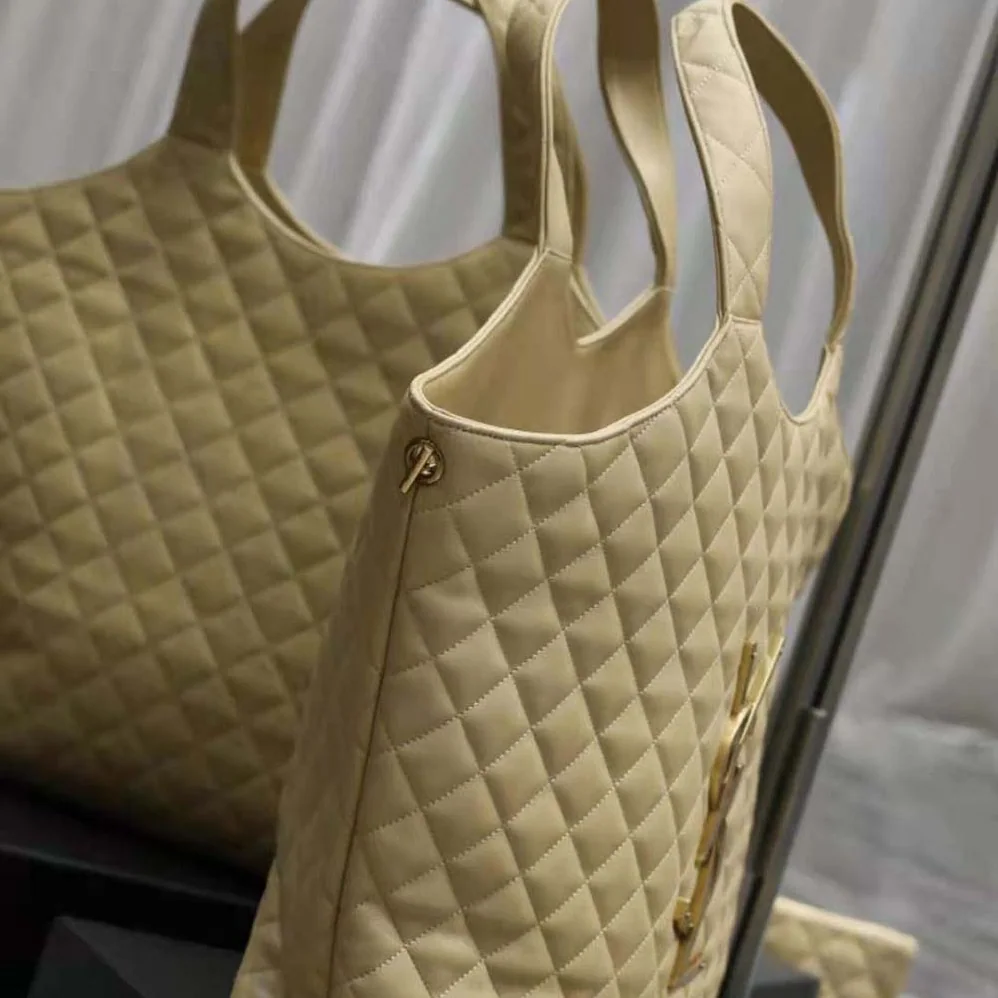 Saint Laurent YSL Icare Maxi Shopping Bag in Quilted Nubuck Suede for Women Saint Laurent YSL Icare Maxi Shopping Bag in Quilted Nubuck Suede for Women