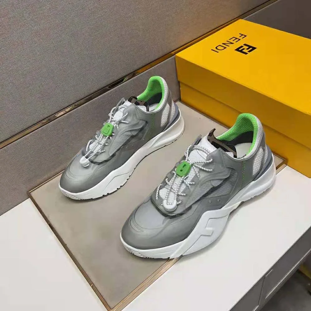 Fendi Flow Gray Nylon Low for Men in tops Fendi Flow Gray Nylon Low for Men in tops