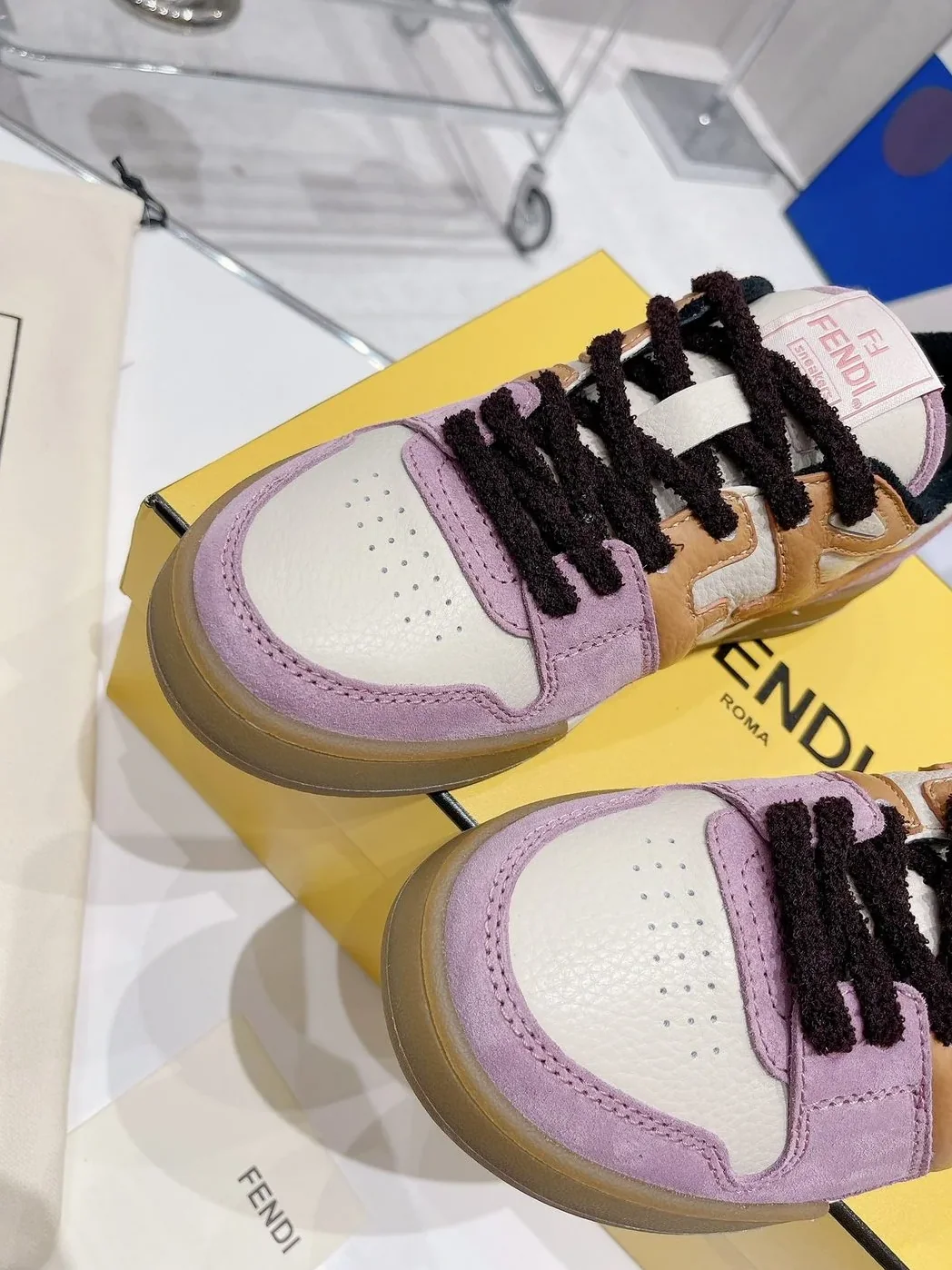 Fendi Match Pink Low Tops 8E8252AI1NF1H1C