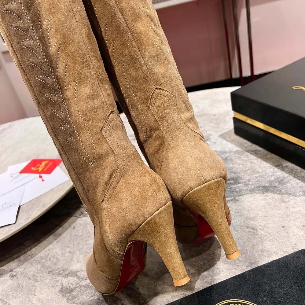 Christian Louboutin Santia Botta 85 mm Boots Veau Velours for Women