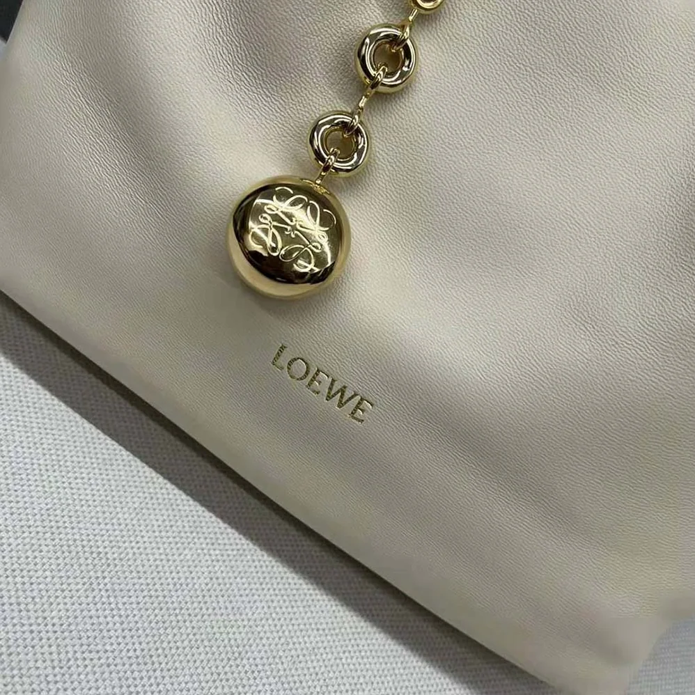 Loewe Small Squeeze Bag in Nappa Lambskin for Women in White Loewe Small Squeeze Bag in Nappa Lambskin for Women in White