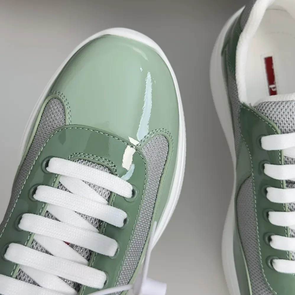 Prada Patent Leather And Technical Fabric Prada America'S Cup Sneakers for Unisex in Aqua