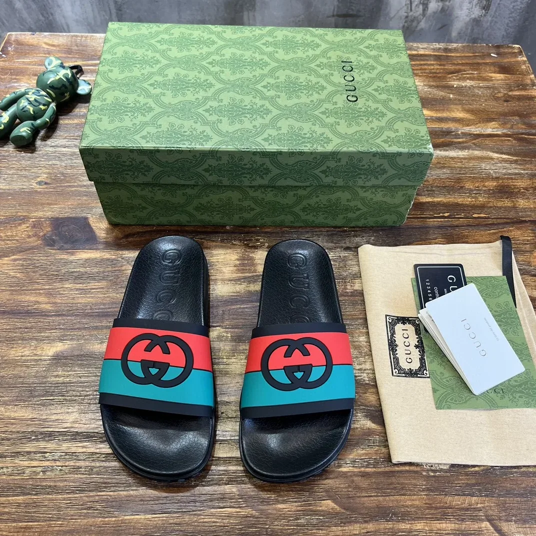 Gucci Good Game Slide Sandal Black Gucci Good Game Slide Sandal Black