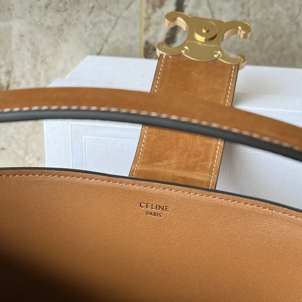Celine Medium Louise Bag In Suede Calfskin for Women in Brown Celine Medium Louise Bag In Suede Calfskin for Women in Brown