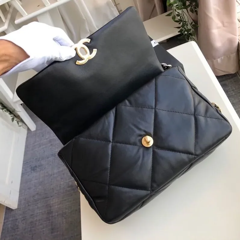 Chanel 19 Crossbody Bag in Black Gold Hardware Chanel 19 Crossbody Bag in Black Gold Hardware