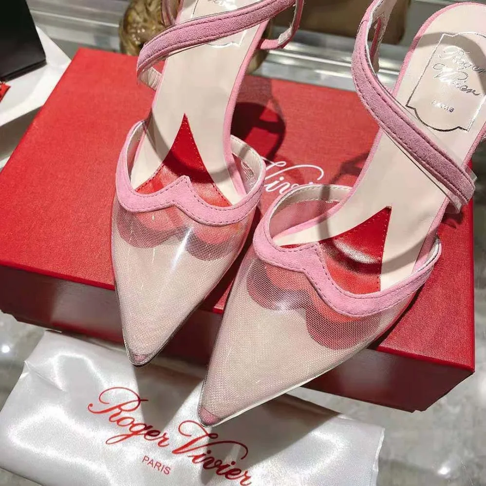 Roger Vivier I Love Vivier Slingback Pumps in PVC for Women in Pink