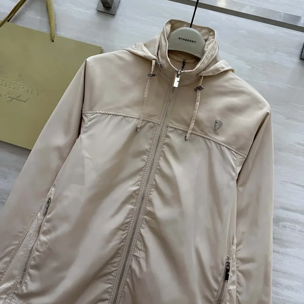 Burberry Nylon Cotton Jacket for Men in Pink