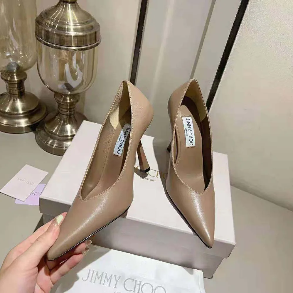 Jimmy Choo Maryanne 100 Biscuit Calf Leather Pointed for Women in Toe Pumps Jimmy Choo Maryanne 100 Biscuit Calf Leather Pointed for Women in Toe Pumps