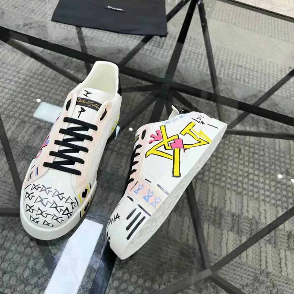 Dolce Gabbana D&G Limited Edition Portofino Sneakers for Unisex in Pink Dolce Gabbana D&G Limited Edition Portofino Sneakers for Unisex in Pink