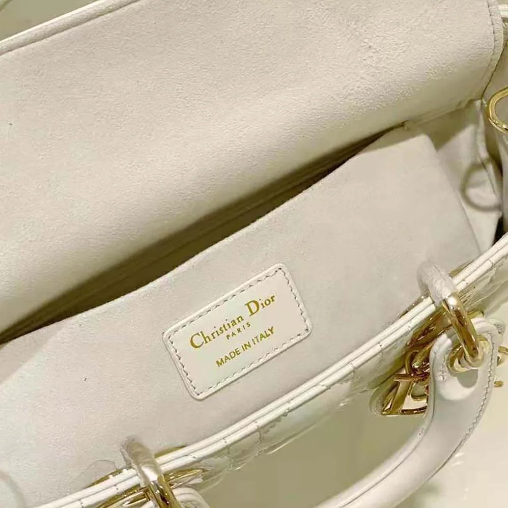 Dior Lady D-Joy Bag Latte Cannage Lambskin for Women