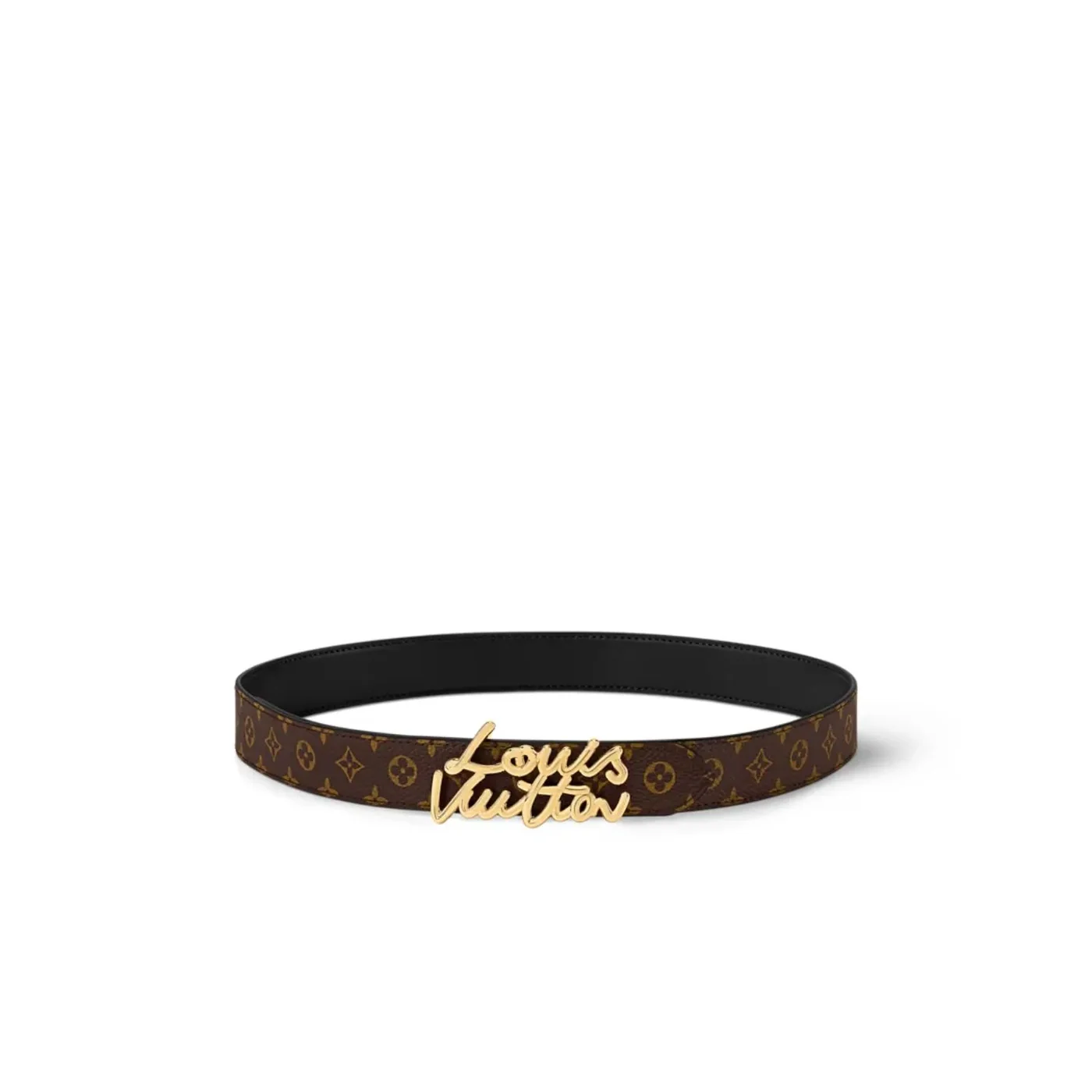 Louis Vuitton LV Script Belt Black Monogram -M4472V
