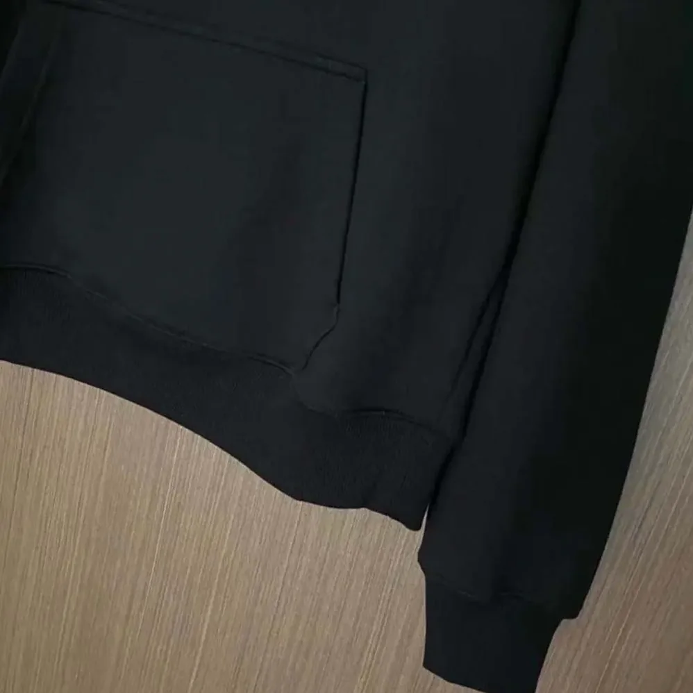 Dior CD Icon Hooded Sweatshirt Black Cotton Fleece for Women