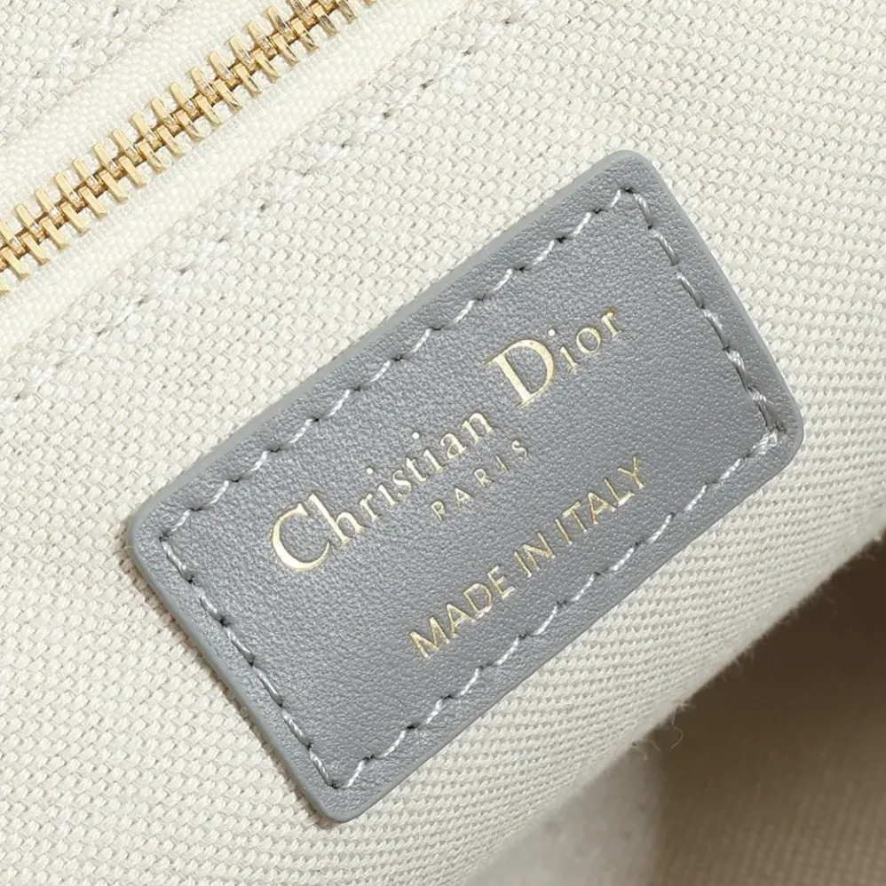 Dior Medium Dior Book Tote Gray Dior Oblique Embroidery and Calfskin for Women