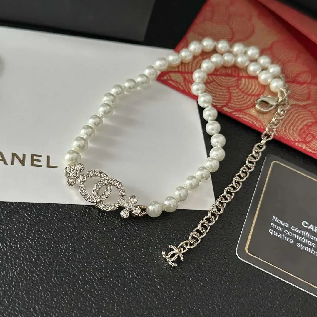 Chanel Letter Necklace White Chanel Letter Necklace White