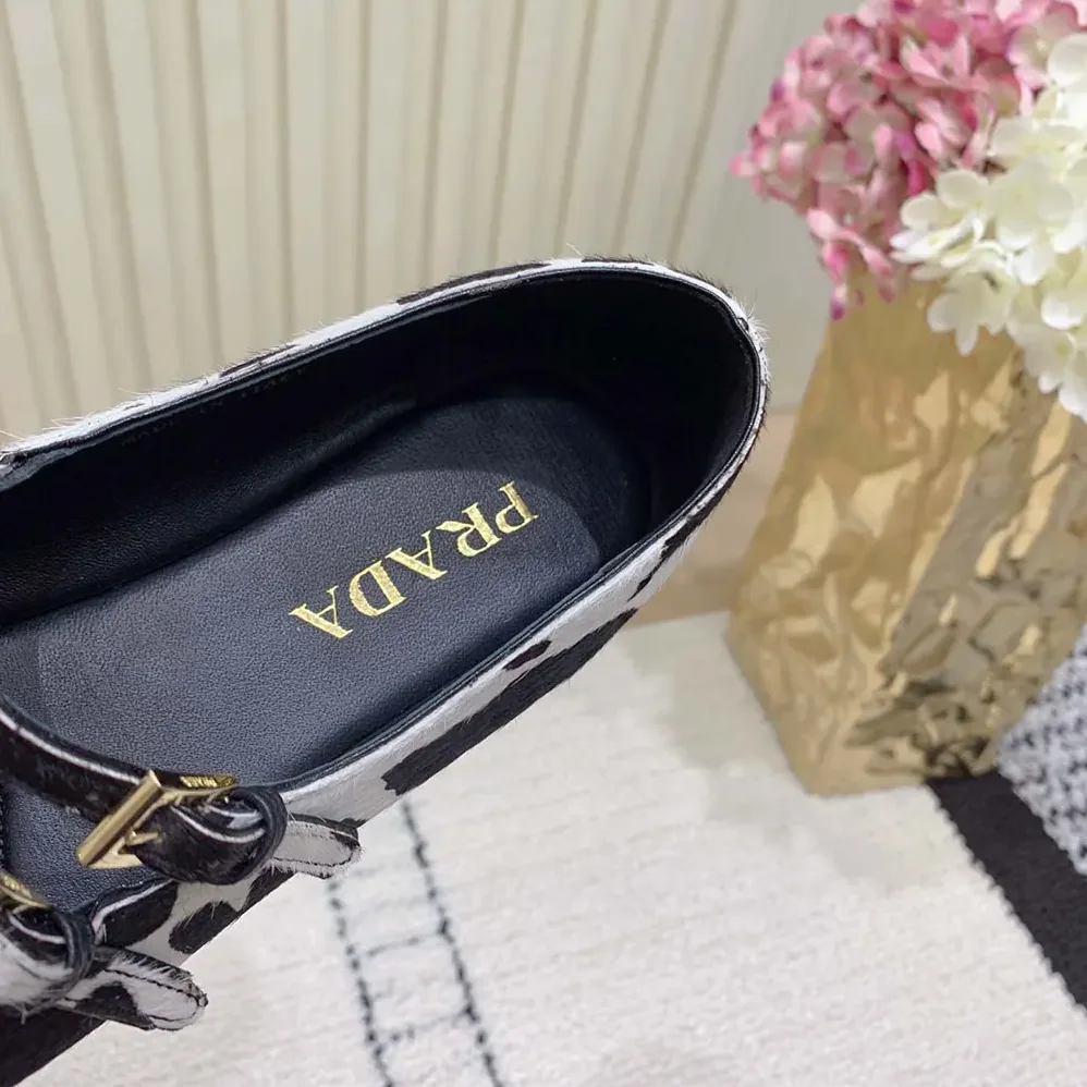 Prada Printed Leather Ballerinas for Women Prada Printed Leather Ballerinas for Women
