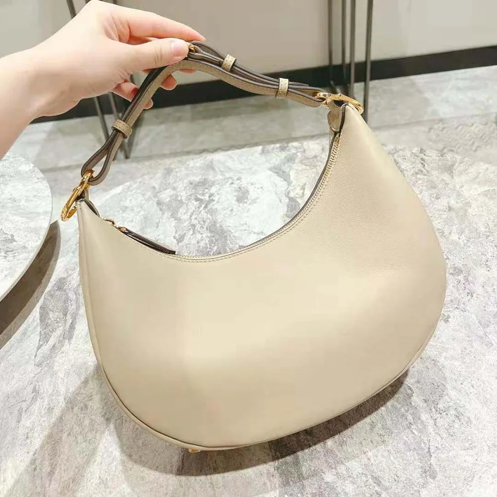 Fendi Fendigraphy Small Beige Leather Bag for Women Fendi Fendigraphy Small Beige Leather Bag for Women