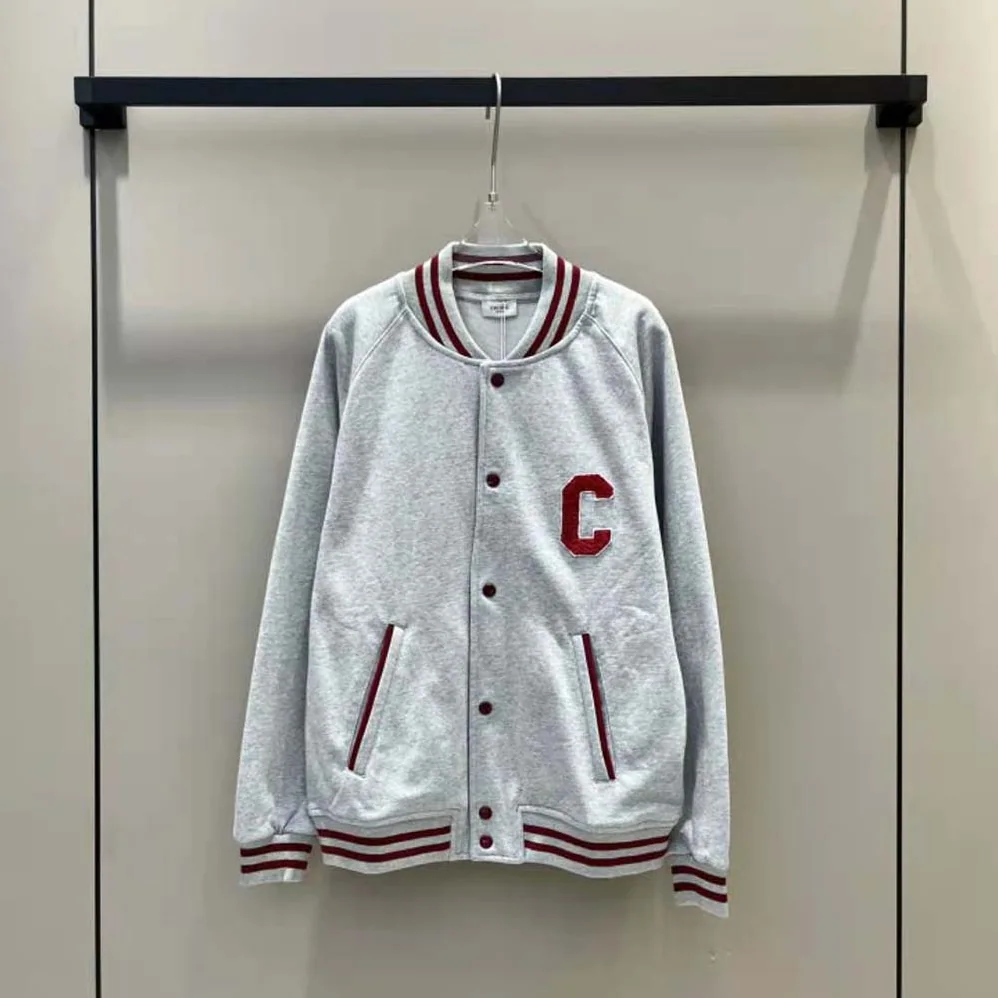 Celine Teddy College Jacket in Cotton Fleece for Women Celine Teddy College Jacket in Cotton Fleece for Women