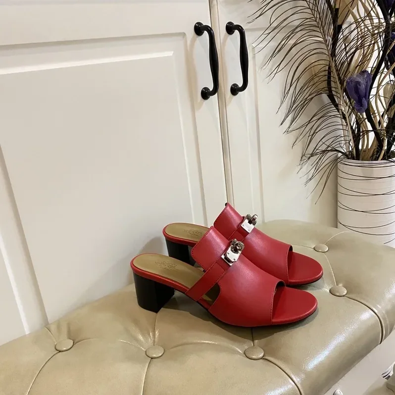 Hermes Candy Sandal Red , Shoes for Women