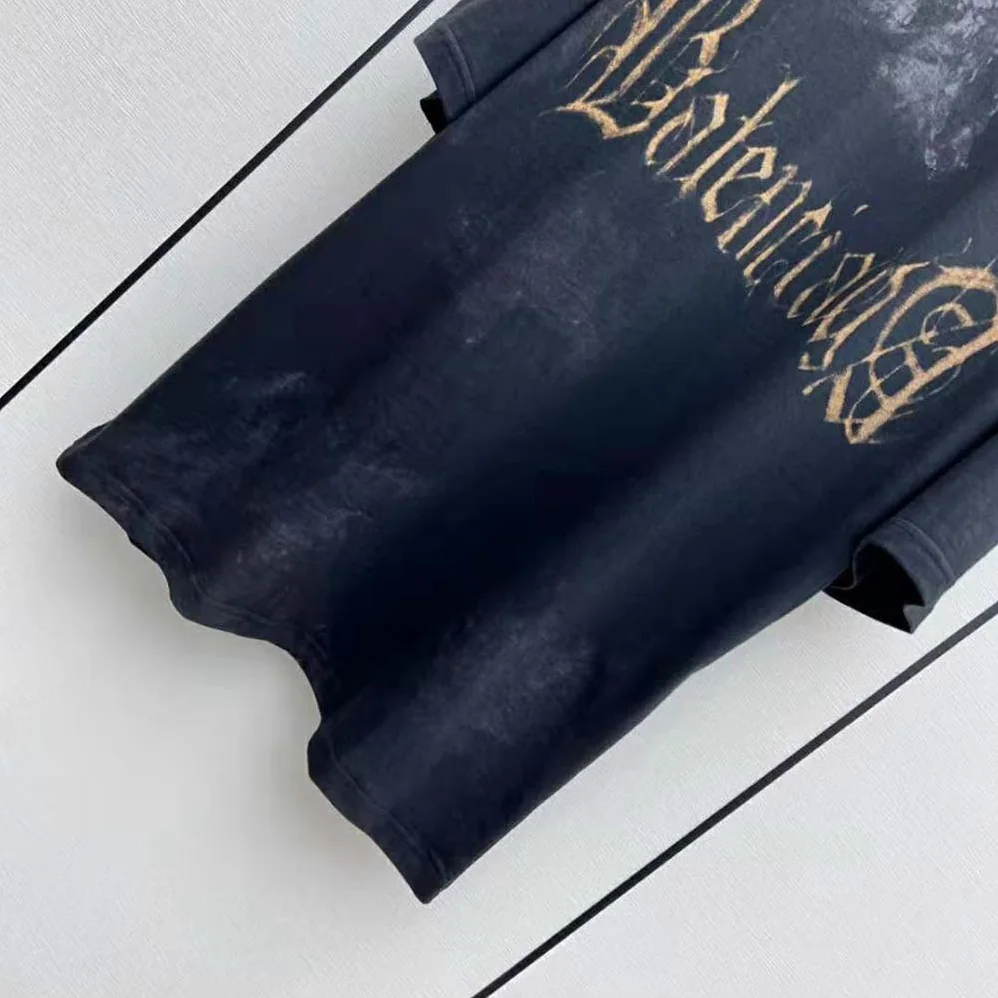 Balenciaga Heavy Metal Tight T-Shirt Small Fit in Black Faded for Women
