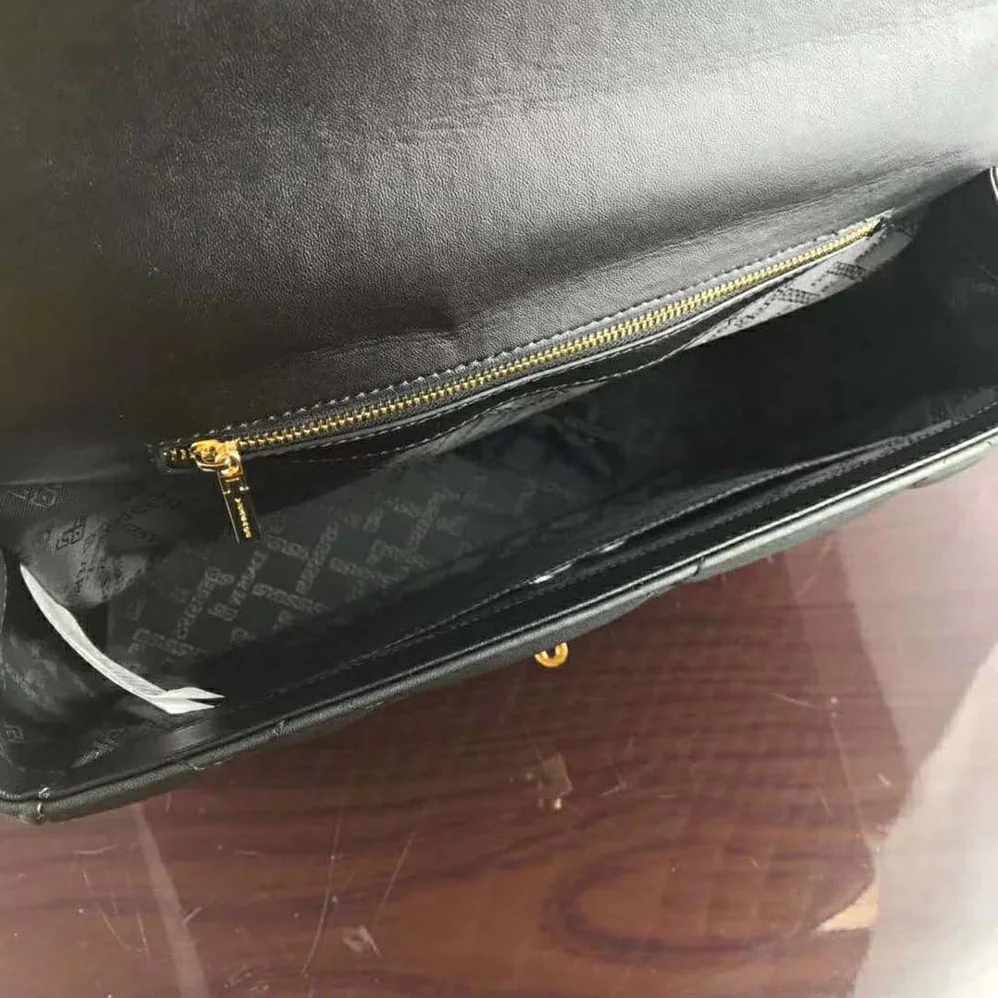Versace Large Quilted Icon Shoulder Bag Nappa Leather for Women in Black