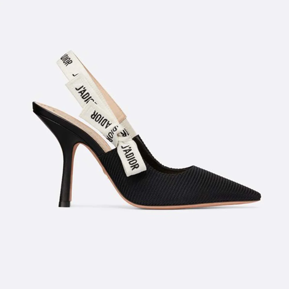 Dior J'adior Pump in Technical Canvas in 10cm Heel for Women in Black Dior J'adior Pump in Technical Canvas in 10cm Heel for Women in Black