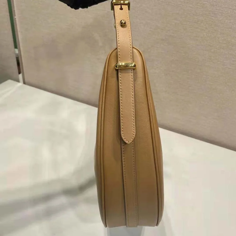 Prada Large Leather Shoulder Bag for Women in Brown