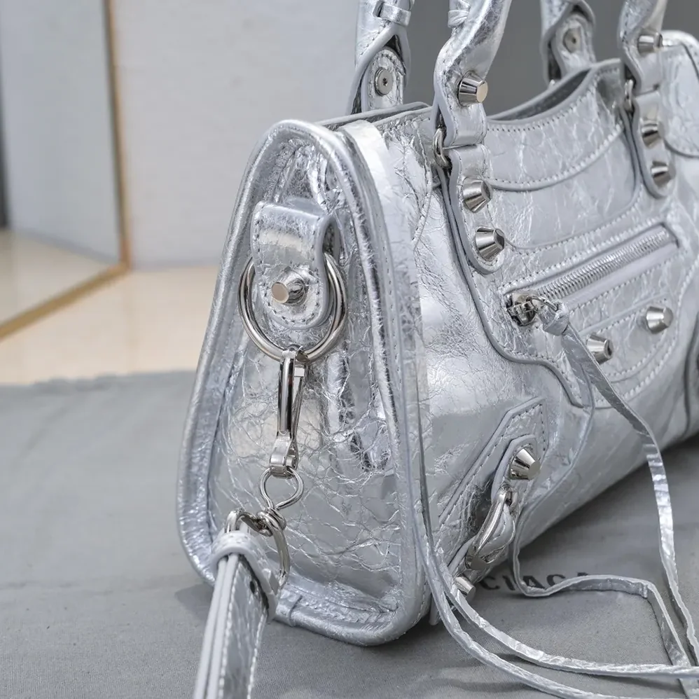 Balenciaga Le City Small Bag Metallized in Silver for Women Balenciaga Le City Small Bag Metallized in Silver for Women