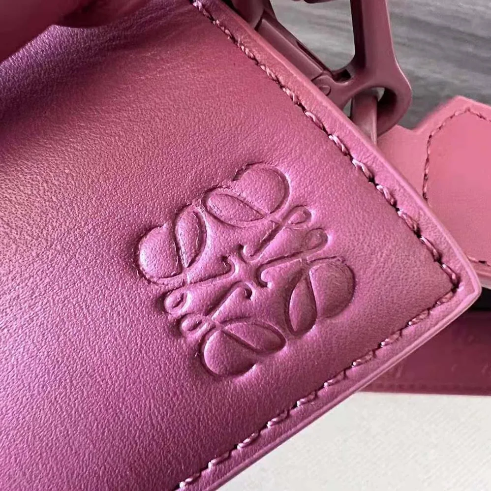 Loewe Mini Puzzle Bag in Satin Calfskin for Women in Pink Loewe Mini Puzzle Bag in Satin Calfskin for Women in Pink