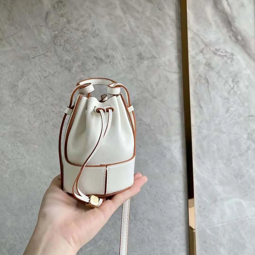 Loewe Nano Balloon Bag in Nappa and Calfskin for Women in White Loewe Nano Balloon Bag in Nappa and Calfskin for Women in White